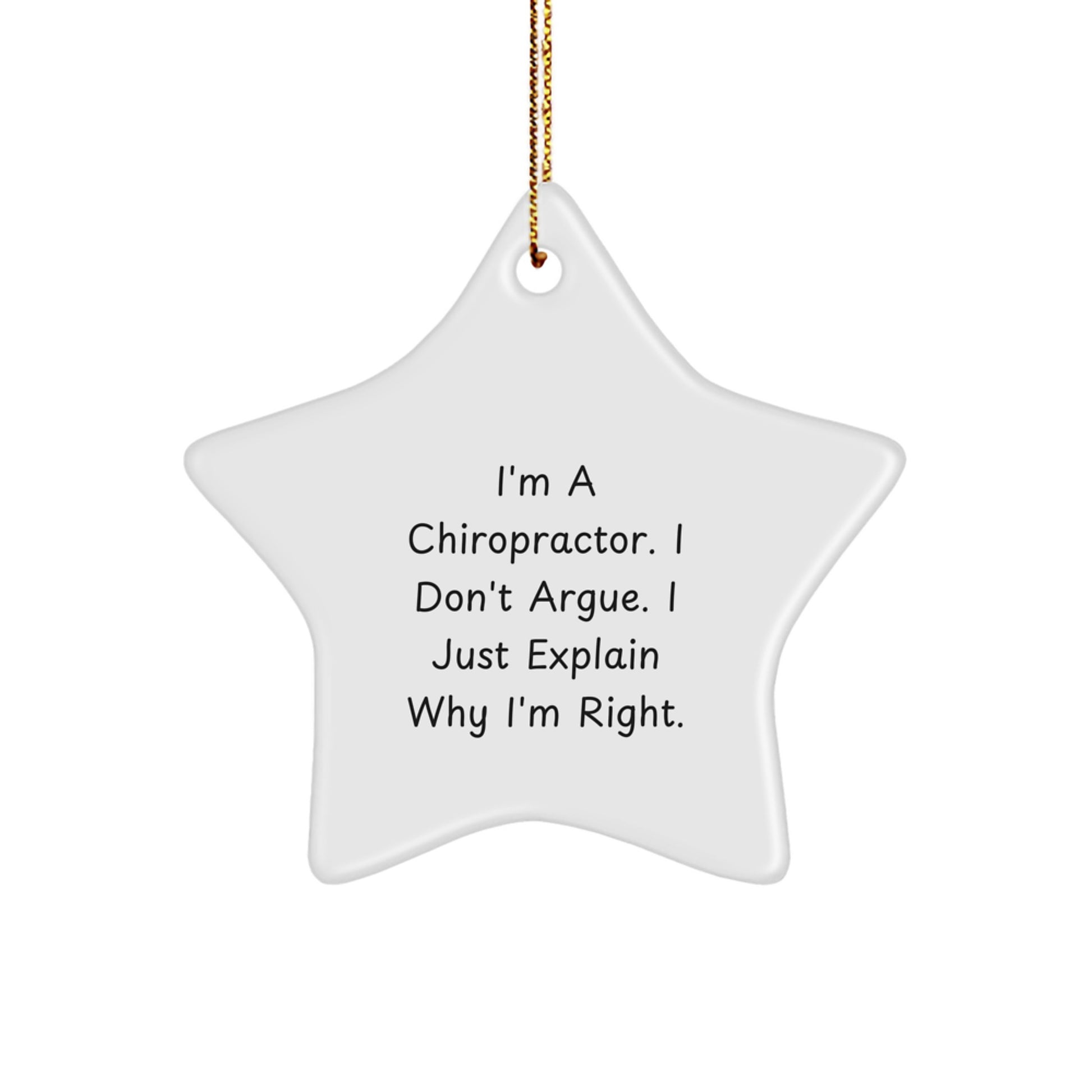 Funny Chiropractor Gifts for Men, Chiropractor Star Ornament, Inspirational - Gifts from Friends, Christmas Unique Gifts - Image 1