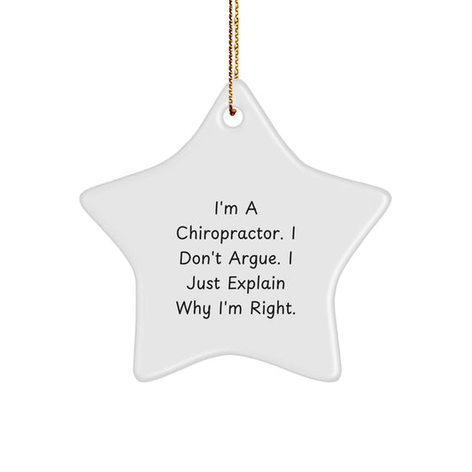 Funny Chiropractor Gifts for Men, Chiropractor Star Ornament, Inspirational - Gifts from Friends, Christmas Unique Gifts - Image 1