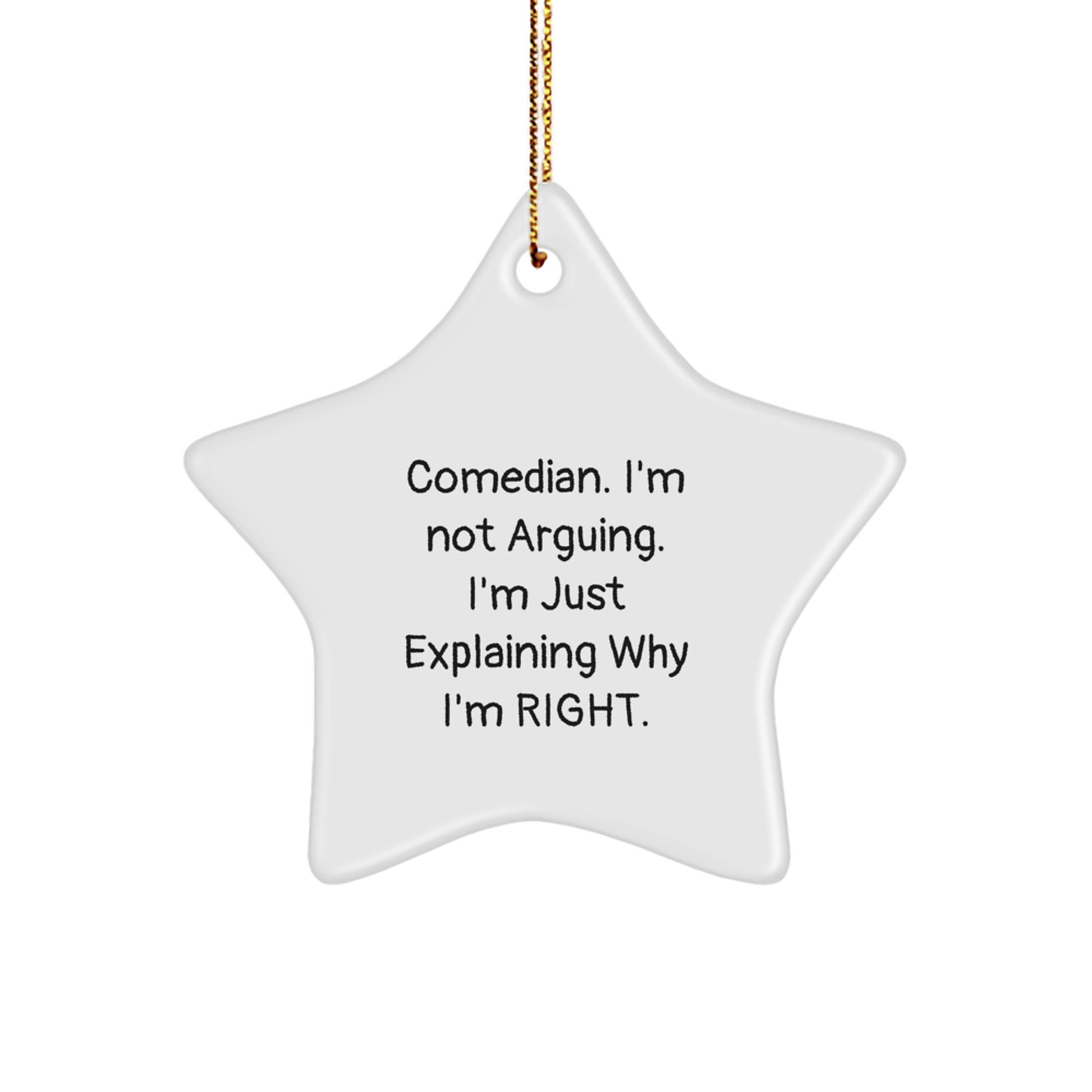 Funny Comedian Gifts from Friends - Comedian Star Ornament for Christmas Unique Gifts for Comedians - Image 1