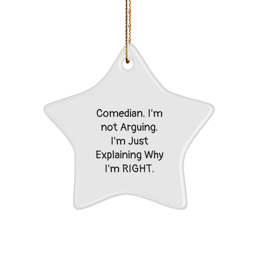 Funny Comedian Gifts from Friends - Comedian Star Ornament for Christmas Unique Gifts for Comedians - Image 1