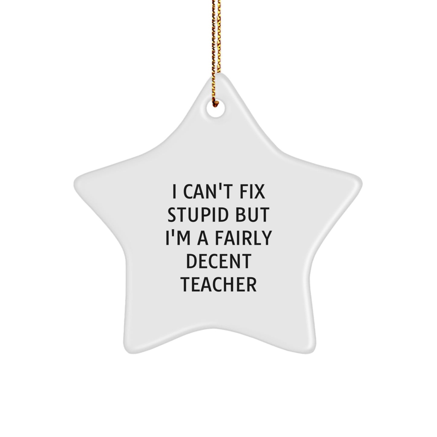 Teacher Star Keepsake Christmas Ornament for Him Gift - Durable - Image 1