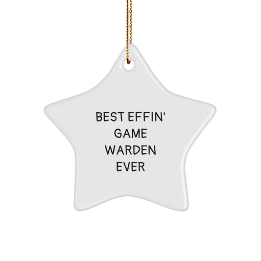 Game Warden Keepsake Christmas Durable Star Ornament for Him Gift - Image 1