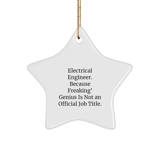 Electrical Engineer Star Ornament Funny Gift for Him Christmas Decorations Home Office Decor Electrical Engineer Humor Quote - Image 1