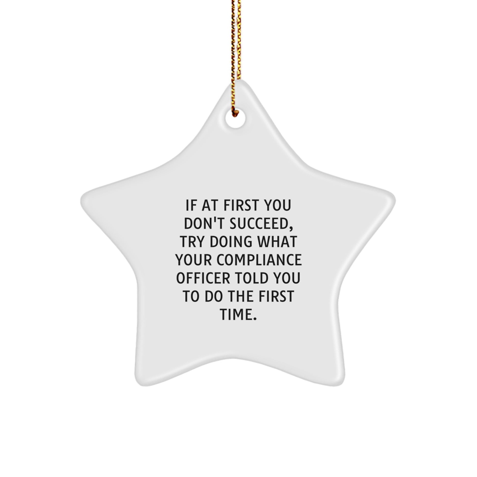 Funny Compliance Officer Star Ornament Gifts from Men to Compliance Officers for Christmas Unique Gifts - Image 1