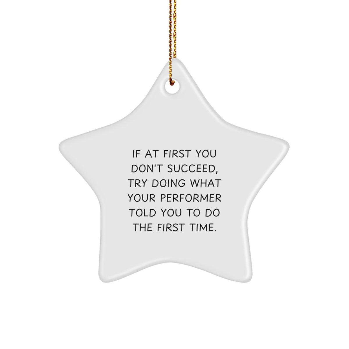 Christmas Gift for Her Thoughtful Performer Keepsake Star Ornament - Image 1