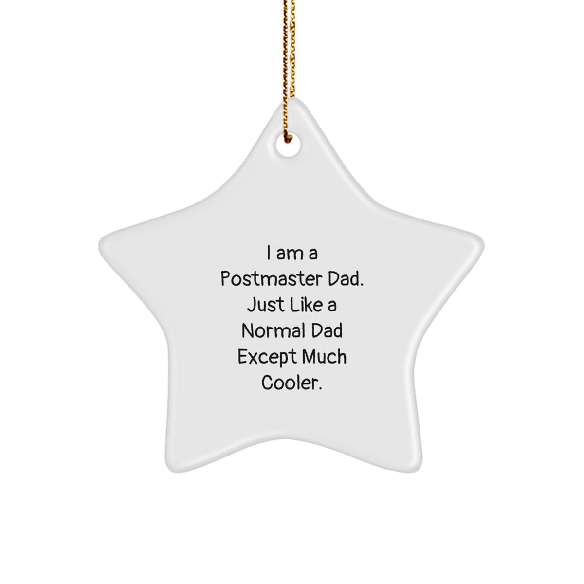 Star Christmas Ornament Postmaster Idea Gift for Coworkers - Image 1