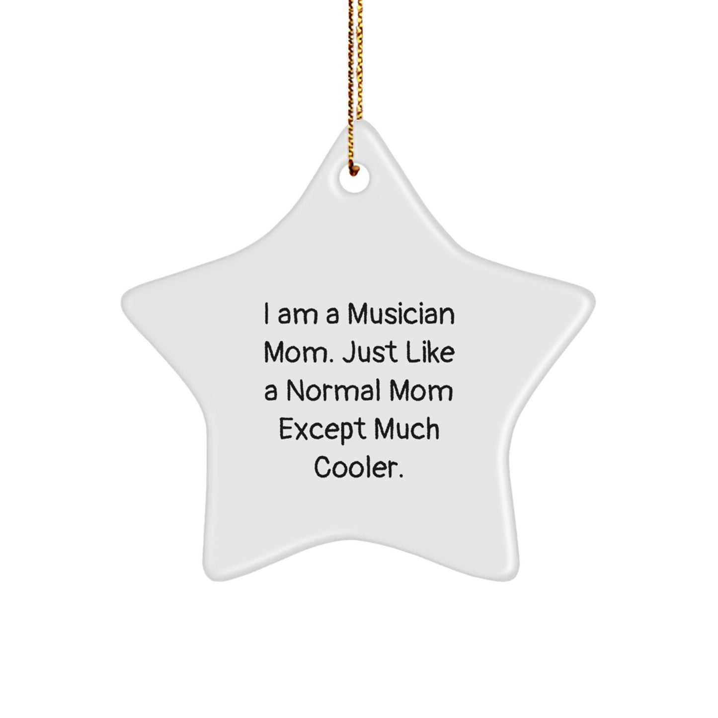 Cool Musician Mom Novelty Christmas Ornament for Friends Gift - Image 1
