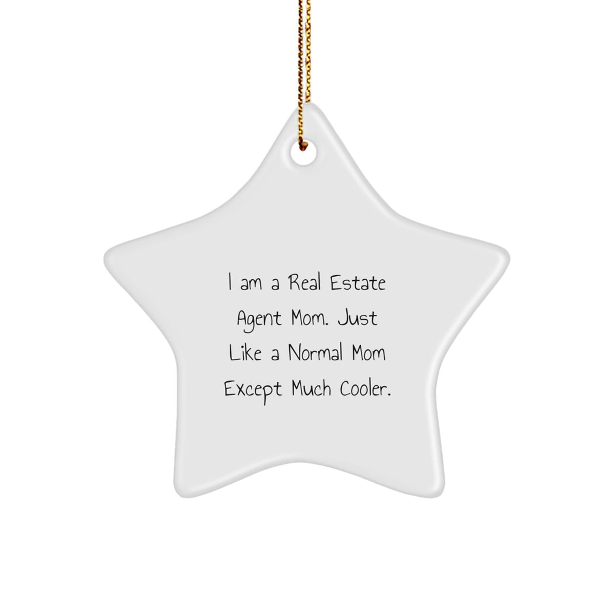 Witty Real Estate Agent Christmas Ornament Gift for Friends - Novelty - Image 1