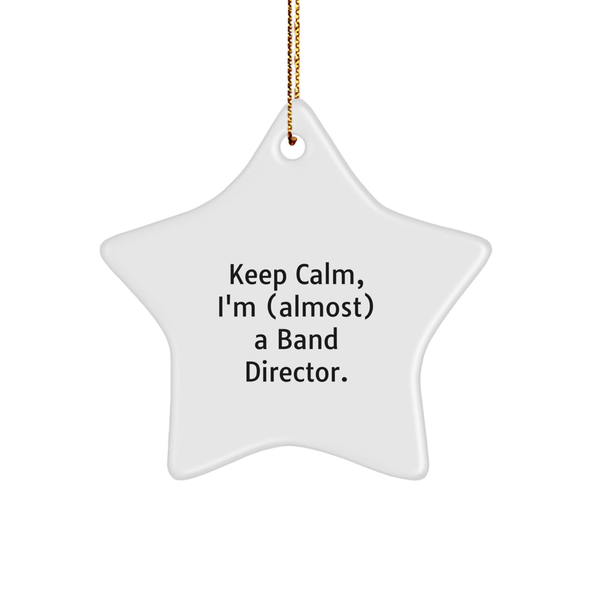 Band Director Christmas Ornament Gift Idea for Coworkers - Keep Calm - Image 1