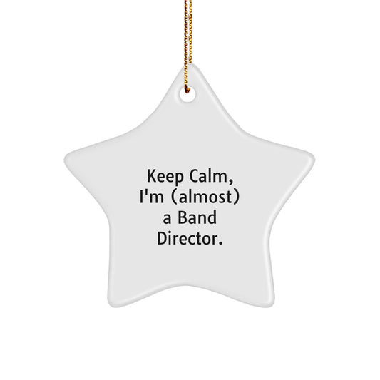 Band Director Christmas Ornament Gift Idea for Coworkers - Keep Calm - Image 1