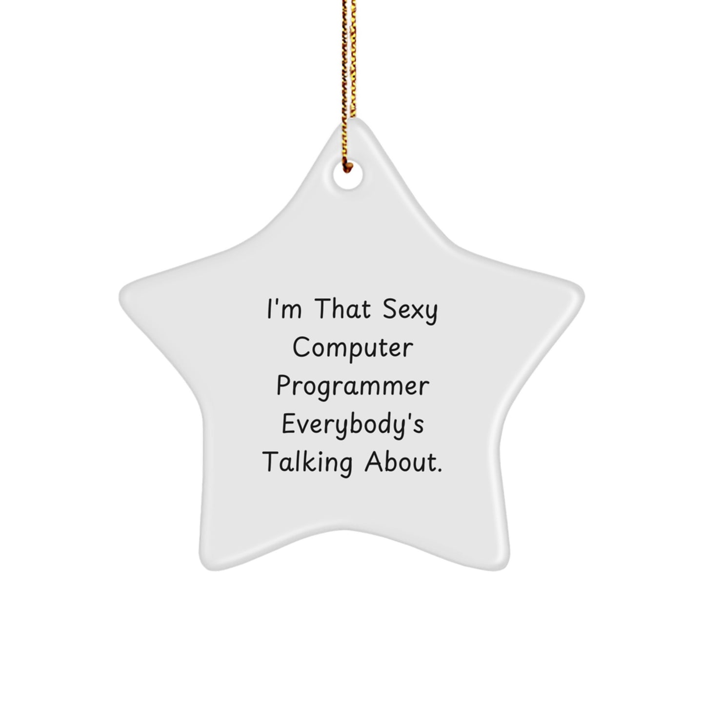 Sexy Computer Programmer Star Ornament Funny Quote Gifts for Men from Friends Christmas - Image 1
