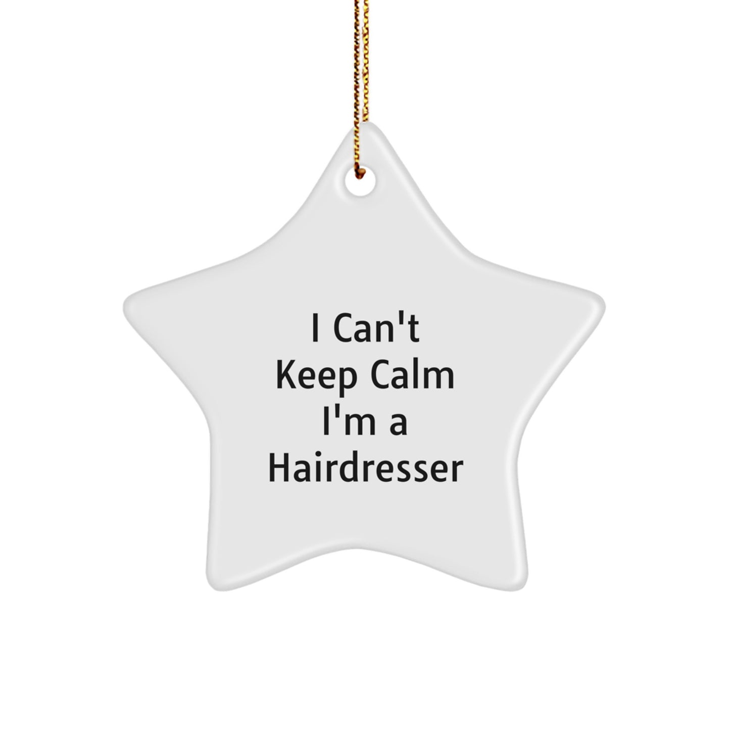 Funny Hairdresser Star Ornament Gifts from Friends to Hairdresser Colleagues for Christmas - Image 1