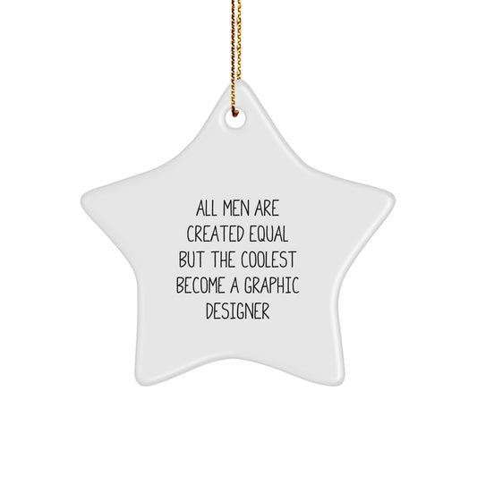 Funny Graphic Designer Star Ornament Gifts from Men for Christmas Unique Decorations - Image 1