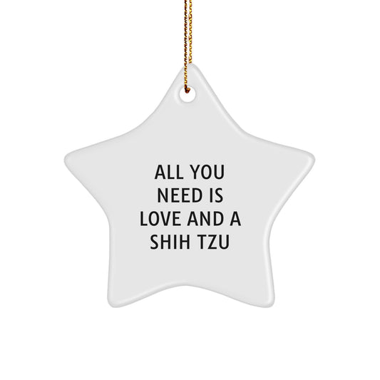 Funny Shih Tzu Dog Gifts from Men to Friends, Star Ornament for Christmas Unique Gifts for Shih Tzu Dog Lovers - Image 1