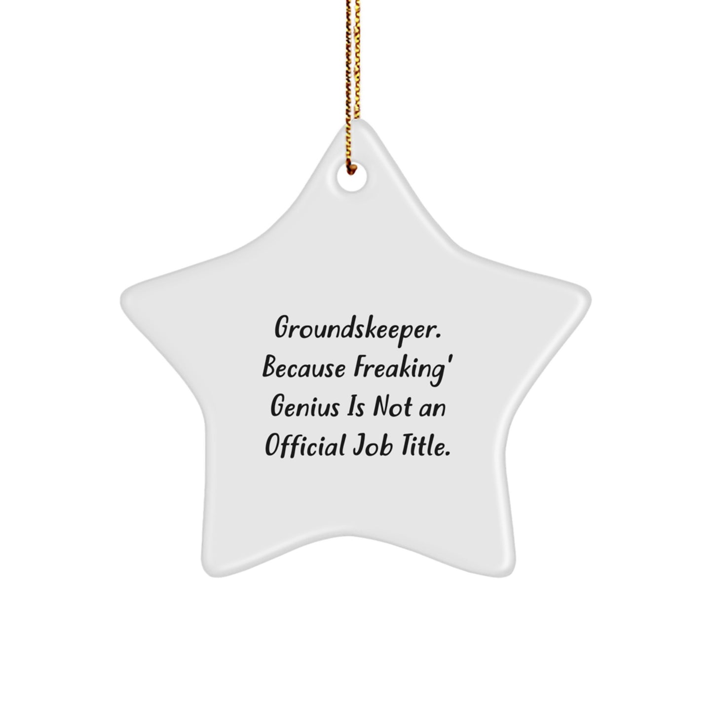 Funny groundskeeper Gifts from Friends, Unique Star Ornament for groundskeeper Men, Christmas Unique Gifts - Image 1