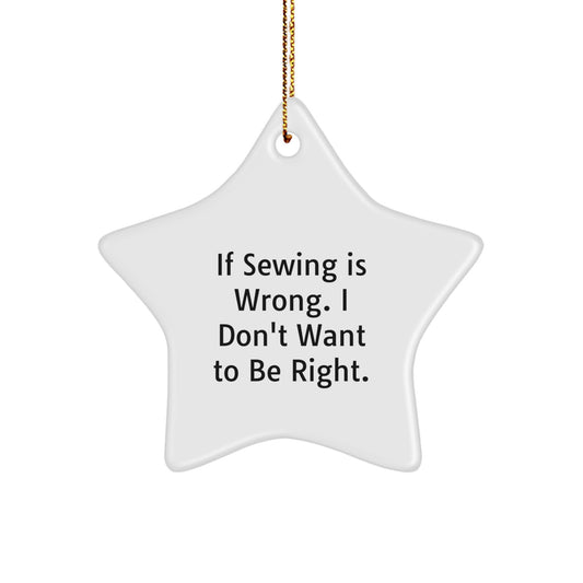 Funny Sewing Star Ornament Gifts from Friends for Sewing Enthusiasts Christmas Unique Decorations - Image 1
