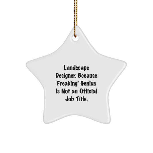 Landscape Designer Star Ornament Gifts from Friends and Family with Funny Quote, Christmas Unique Decorations for Men Women Coworkers Family Home - Image 1