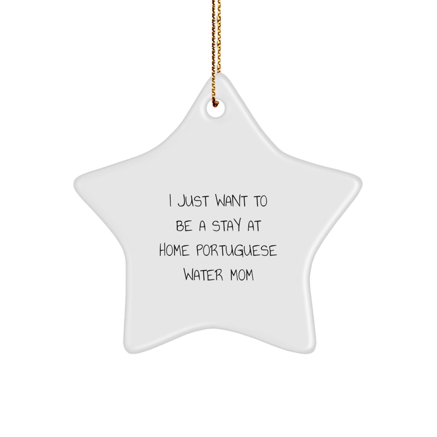 Funny Portuguese Water Dog Mom Star Ornament Gifts from Family - Christmas Unique Gifts for Portuguese Water Dog Enthusiasts - Image 1
