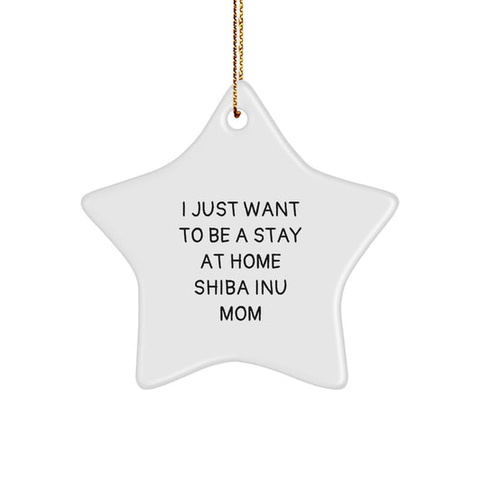 Funny Shiba Inu Dog Mom Christmas Star Ornament Gifts from Family Friends for Shiba Inu Dog Lover - Image 1