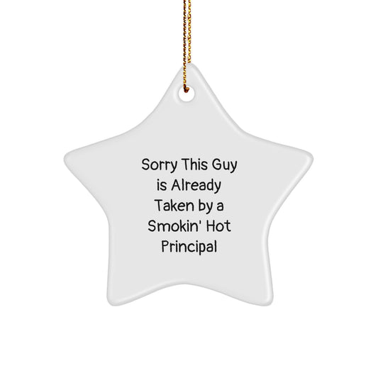 Funny Principal Star Ornament Gifts from Friends for Men, Unique Christmas Decorations - Image 1