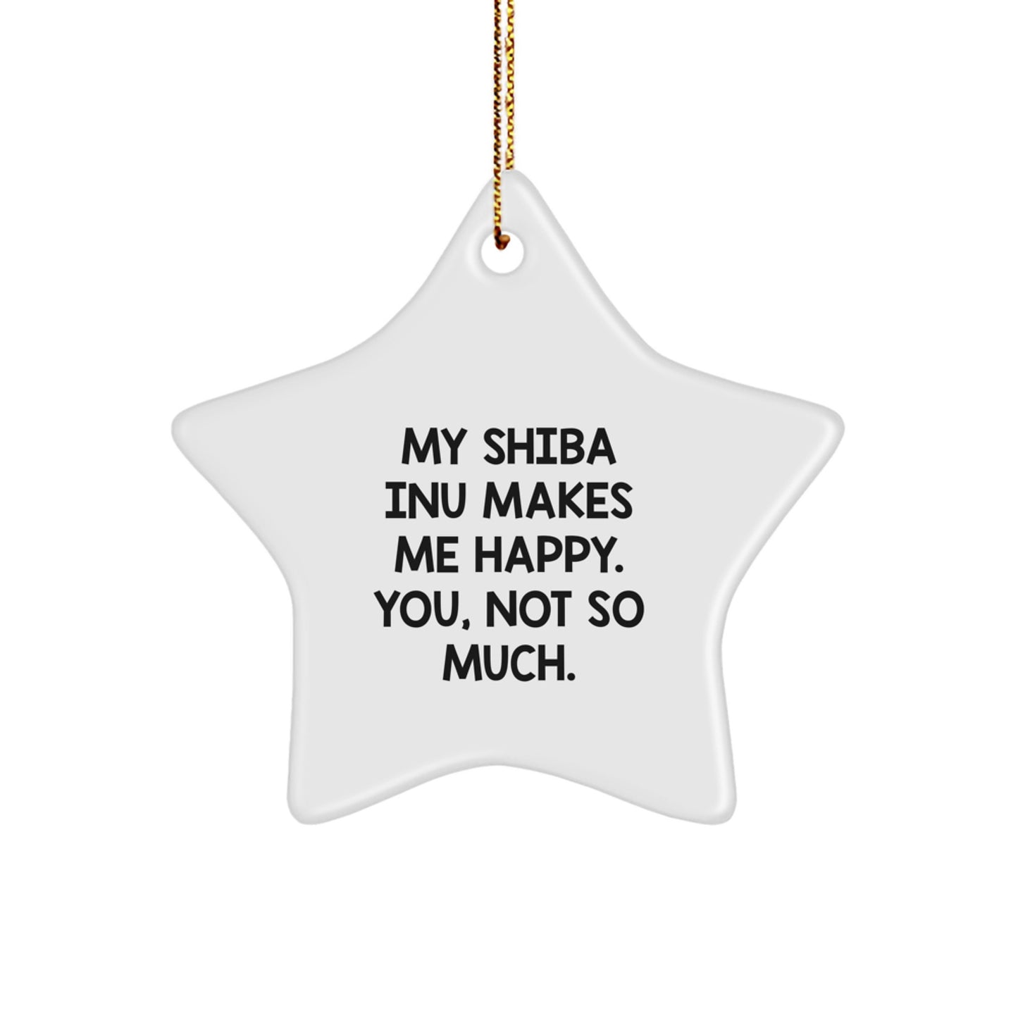 Funny Shiba Inu Dog Lover Christmas Unique Gifts from Friends, Funny Gifts for Men, Women, or Coworkers, Star Ornament - Image 1