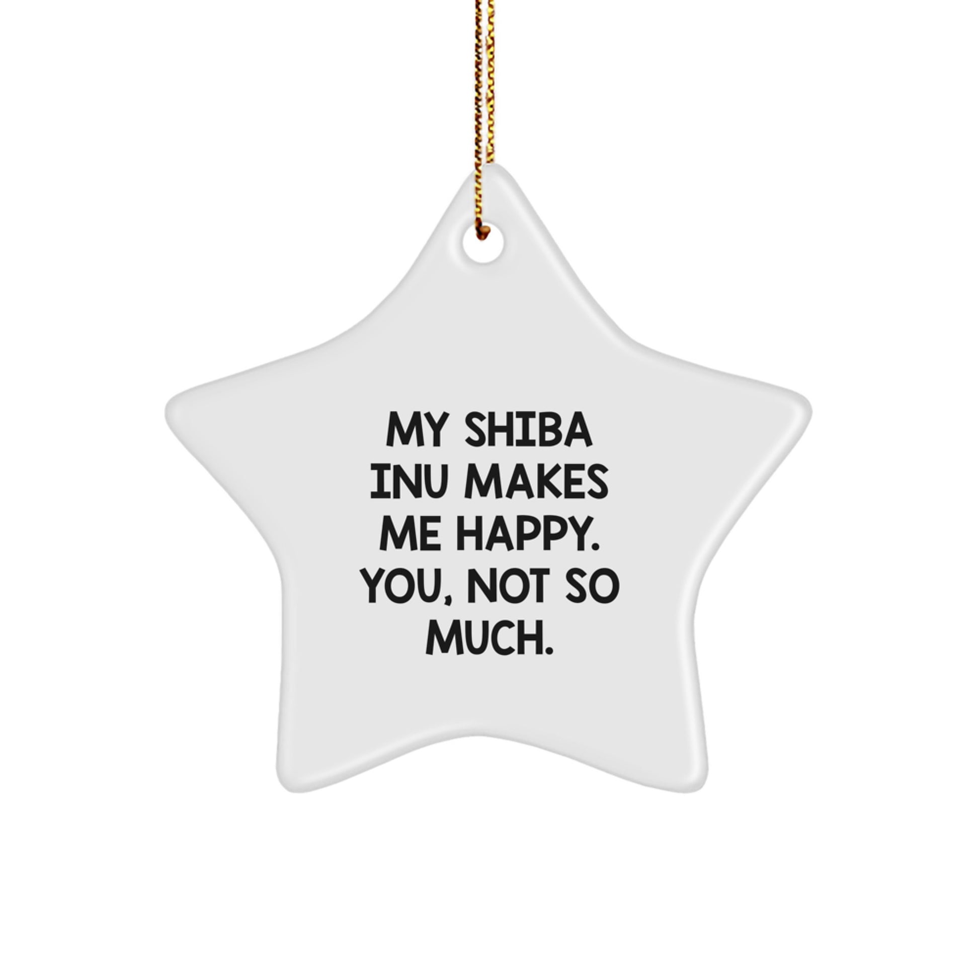Funny Shiba Inu Dog Lover Christmas Unique Gifts from Friends, Funny Gifts for Men, Women, or Coworkers, Star Ornament - Image 1