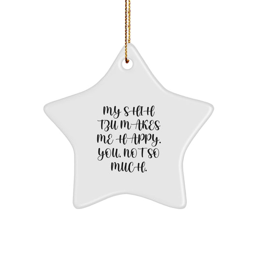 Funny Shih Tzu Dog Lover Gifts from Friends and Family for Christmas Unique Ornament - Image 1