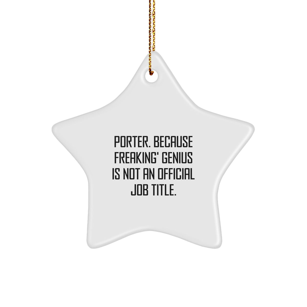 Porter Star Ornament Idea Christmas Gift for Coworkers - Image 1