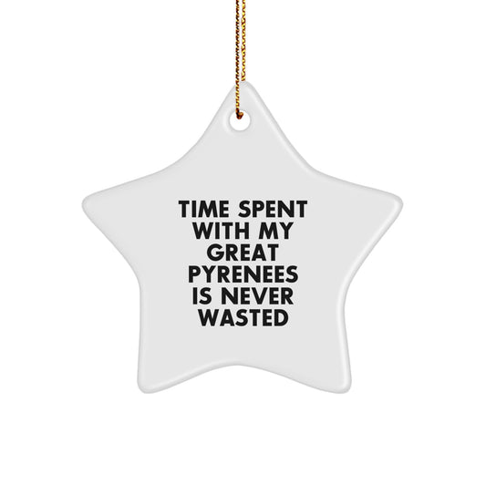 Great Pyrenees Dog Lover Star Ornament Gifts from Family Friends, Inspirational Great Pyrenees Dog Quote Christmas Unique Gifts for Great Pyrenees Dog Owners - Image 1