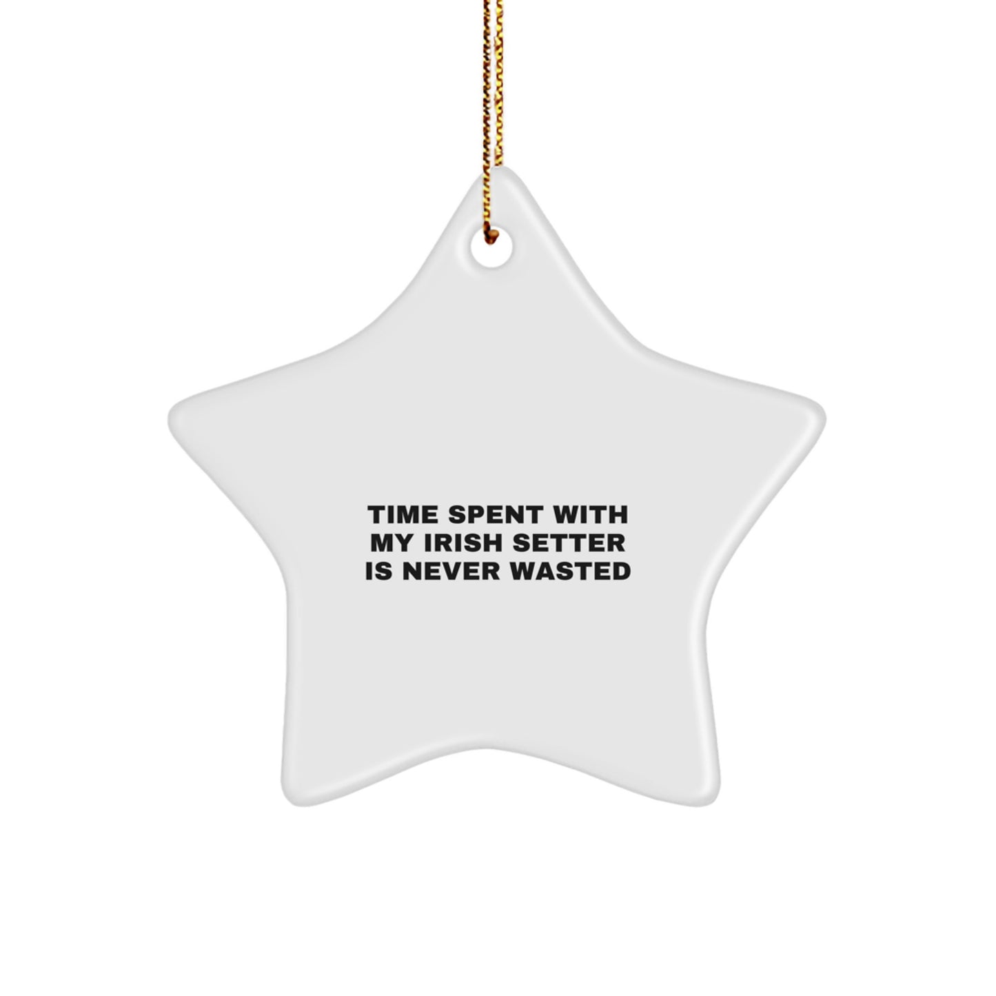 Irish Setter Dog Star Ornament Gifts from Family for Christmas - Time Spent With My Irish Setter Is Never Wasted - Image 1