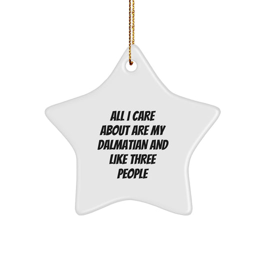 Dalmatian Dog Star Ornament, Funny Quote Gifts from Family, Friends, or Coworkers for Dalmatian Dog Lovers, Christmas Unique Gifts - Image 1