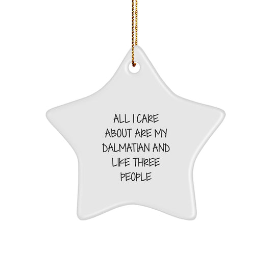 Dalmatian Dog Lovers Funny Star Ornament Gifts from Friends for Christmas Unique Presents - Image 1