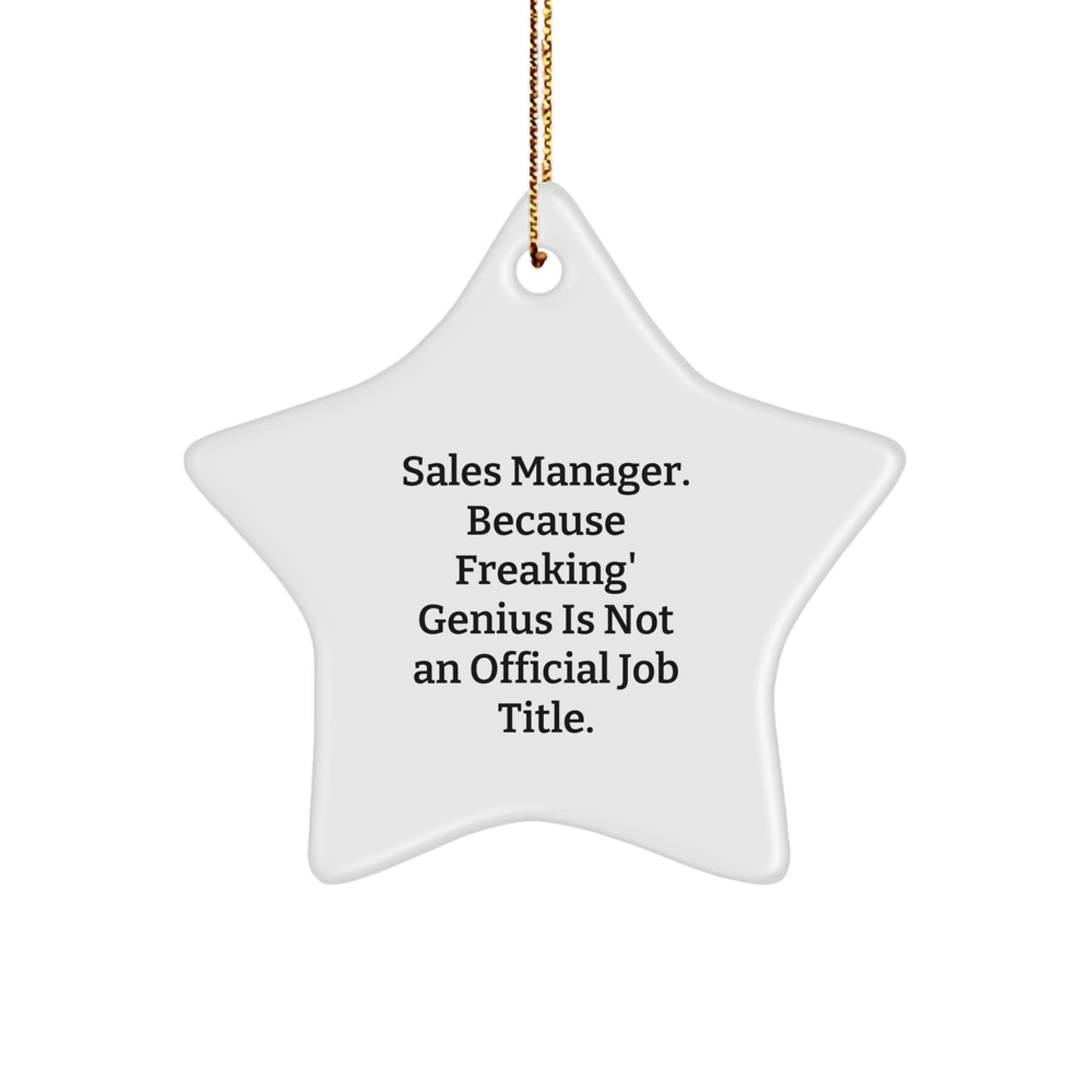 Funny Sales Manager Gifts, Star Ornament with Inspirational Quote, Gifts for Men or Women - Gifts from Friends to Coworkers or Family at Christmas - Image 1