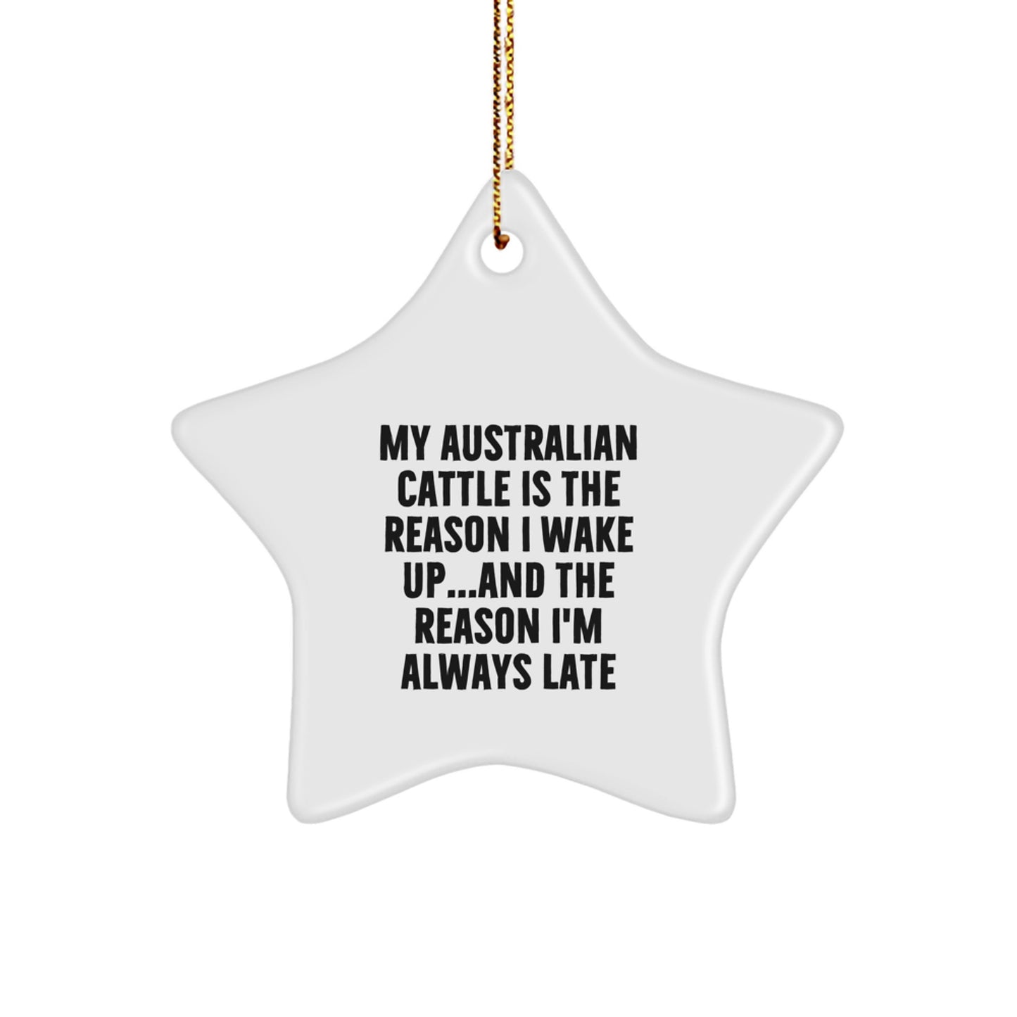 Funny Australian Cattle Dog Gifts from Family for Australian Cattle Dog Lovers, Star Ornament Christmas Unique Gifts - Image 1
