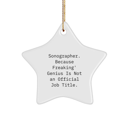 Funny Sonographer Star Ornament Gifts from Friends and Family for Christmas Unique Presents - Image 1