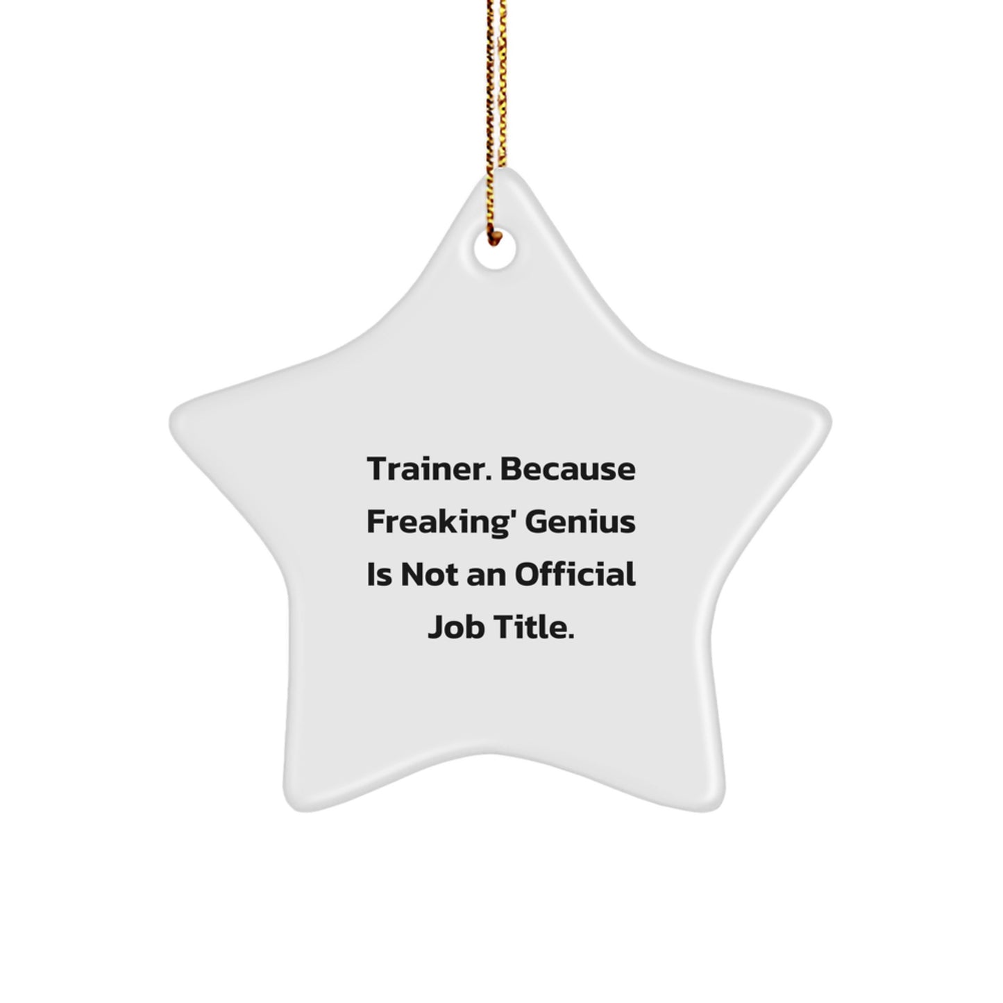 Funny Trainer Star Ornament Gifts from Men to Friends, Inspirational Star Shaped Trainer Decor for Christmas Unique Gifts for Trainer - Image 1