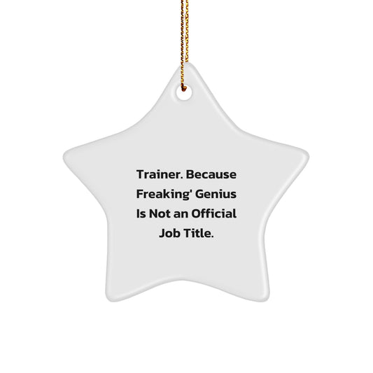 Funny Trainer Star Ornament Gifts from Men to Friends, Inspirational Star Shaped Trainer Decor for Christmas Unique Gifts for Trainer - Image 1