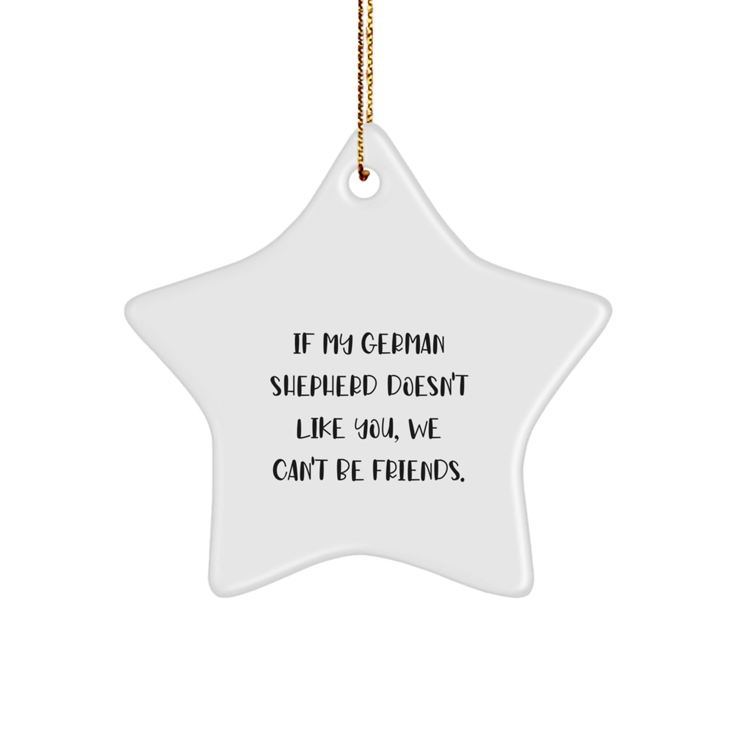 Funny German Shepherd Dog Star Ornament Gifts from Men to German Shepherd Dog Lovers, Cute Christmas Decoration - Image 1