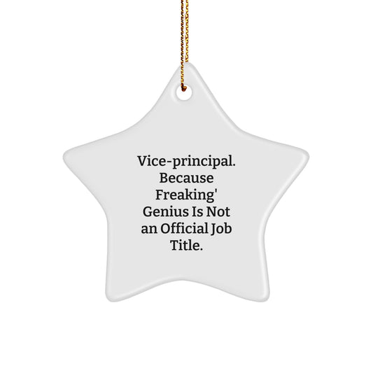 Unique Christmas Unique Gifts for Vice-principal, Funny Star Ornament, Vice-principal Office Decor - Gifts from Men to Vice-principal - Image 1