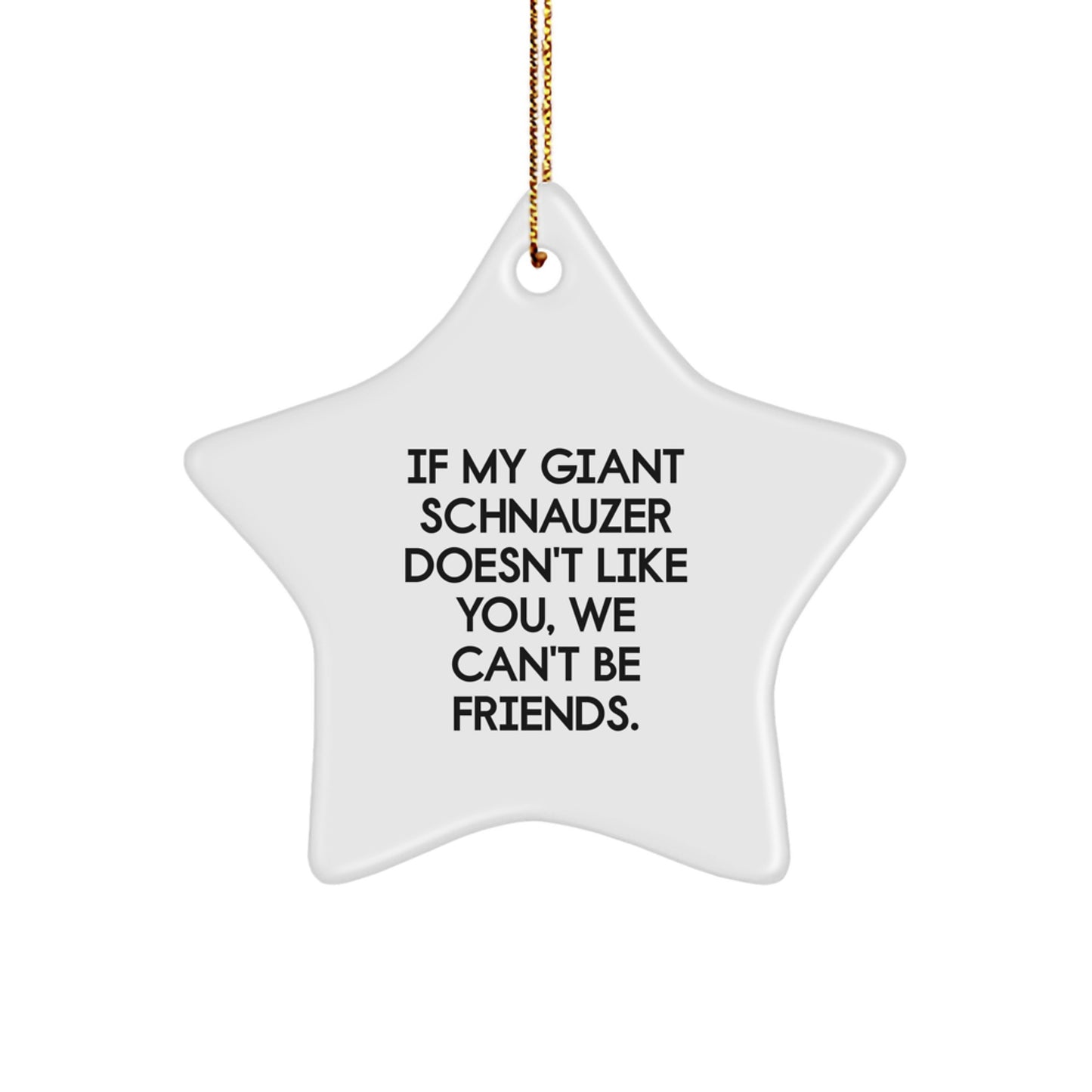 Funny Giant Schnauzer Dog Gifts for Men, Christmas Unique Gifts from Friends, Giant Schnauzer Dog Star Ornament - Image 1