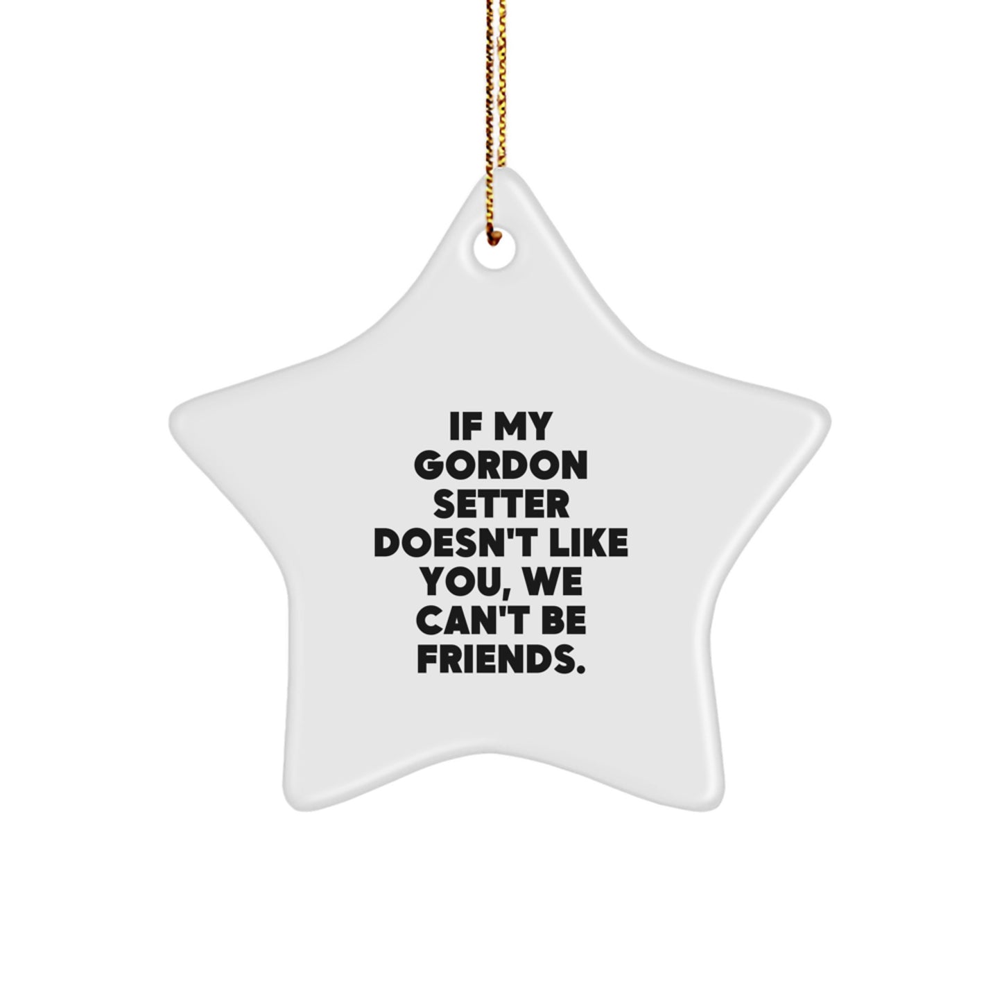 Funny Gordon Setter Dog Star Ornament Gifts from Men to Friends Christmas Unique Decorations - Image 1
