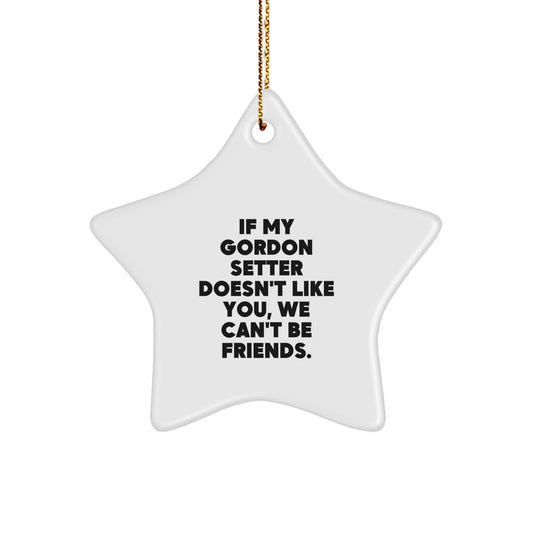 Funny Gordon Setter Dog Star Ornament Gifts from Men to Friends Christmas Unique Decorations - Image 1