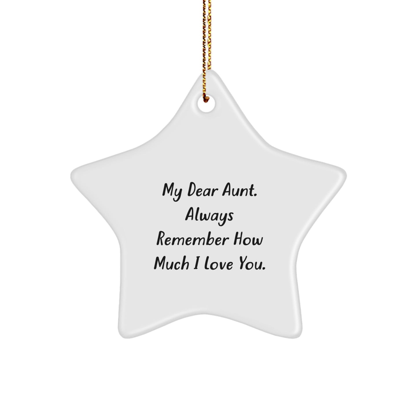 Funny Gift for Aunt Star Ornament, My Dear Aunt Star Decoration Gift, Christmas Unique Gifts from Aunt - Image 1