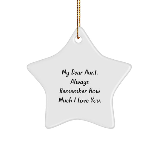 Funny Gift for Aunt Star Ornament, My Dear Aunt Star Decoration Gift, Christmas Unique Gifts from Aunt - Image 1