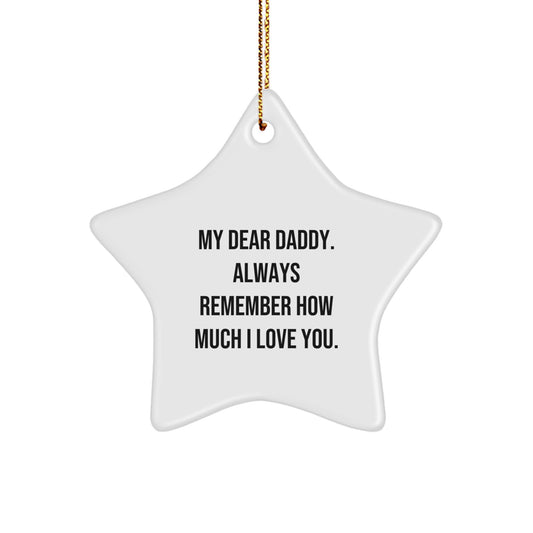 Funny Daddy Star Ornament Gifts from Men to Daddy for Christmas Unique - Image 1