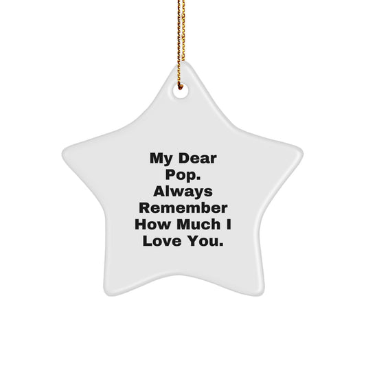Funny Pop Star Ornament Gifts from Men to Pop, Love is in the Stars, Christmas Unique Gifts, Star Ornament for Men - Image 1