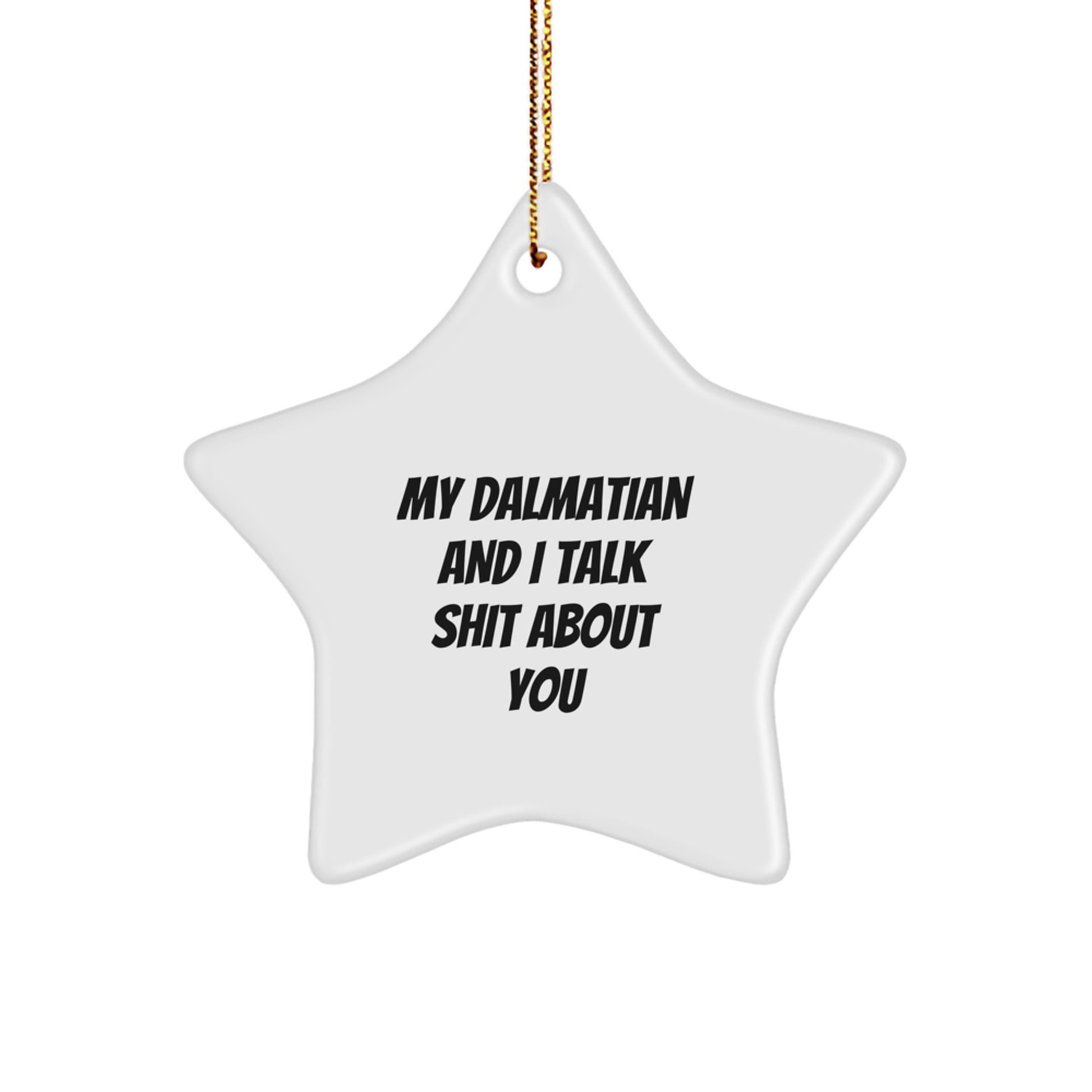 Dalmatian Dog Gifts, Funny Star Ornament for Christmas Unique, Gifts from Family to Friends - Image 1