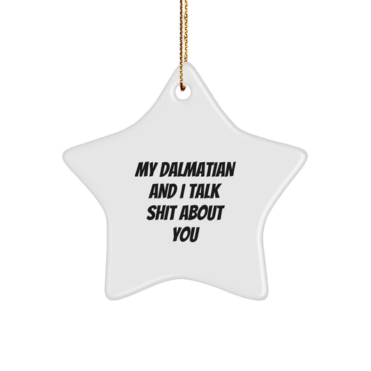 Dalmatian Dog Gifts, Funny Star Ornament for Christmas Unique, Gifts from Family to Friends - Image 1