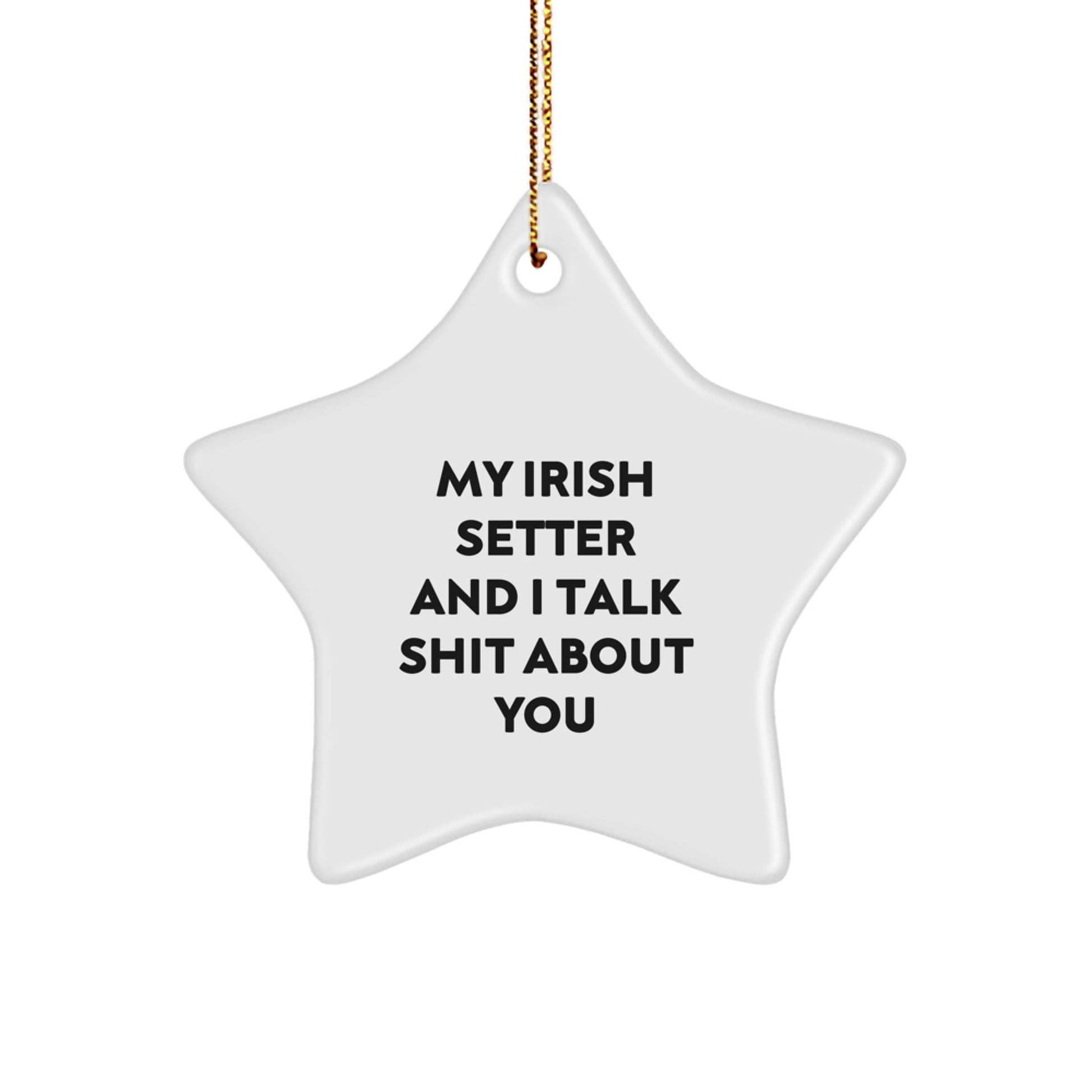 Irish Setter Dog Star Ornament Funny Gift for Irish Setter Dog Lover Friends and Family Christmas Decorations - Image 1