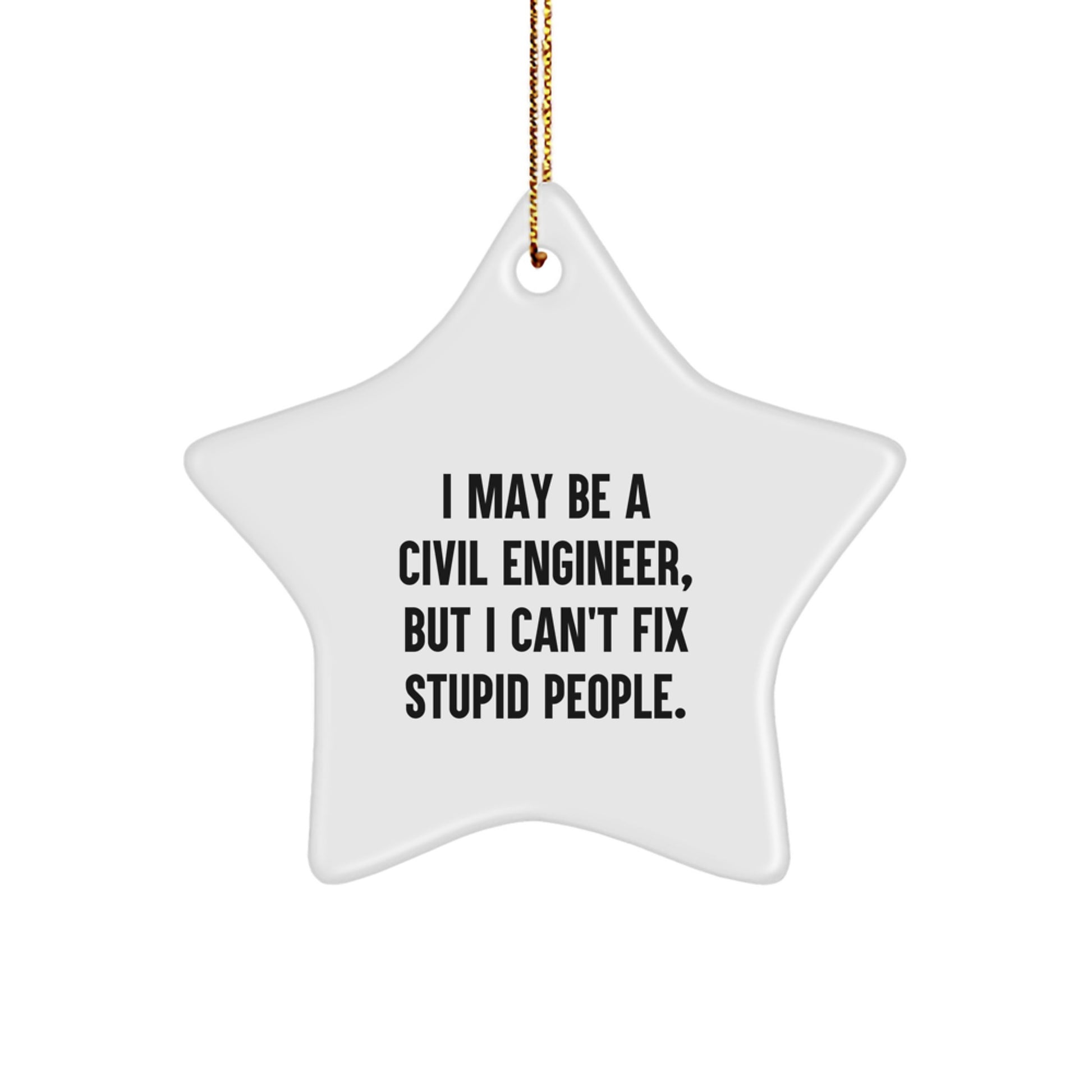 Funny Civil Engineer Star Ornament Gifts from Friends for Christmas Decorations - Image 1